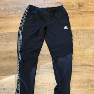 Adidas Men’s Black Joggers with White Logo